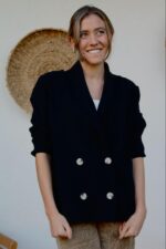 Blazer de cachemira cruzado