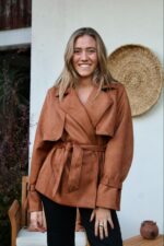 Chaqueta gamuza trench