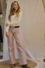 Pantalón Rayado Rosado Con Blanco - Imagen 4