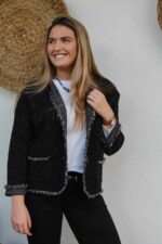 Chaqueta con Flecos Jaspeada - Imagen 2