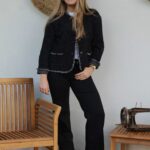 Chaqueta con Flecos Jaspeada