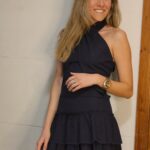 Top elástico julia azul marino