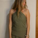 Top elástico julia verde musgo