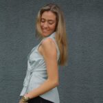 Polera juana celeste