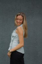 Polera juana celeste