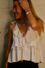 Top blanco jacinta vuelos - Imagen 2